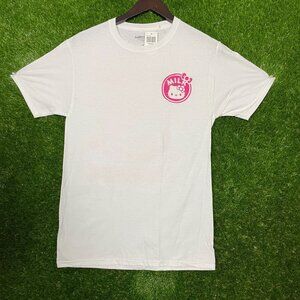 Hello Kitty, 100% Kawaii Milk Cartoon Graphic T-shirt size Medium